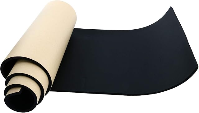 DasMarine Sponge Neoprene with Adhesive Foam Rubber Sheet, Cut to Multiple Dimensions and Lengths - DIY, Gaskets, Cosplay, Costume, Crafts (0.64cm Thick X 30cm Wide X 137cm Long)