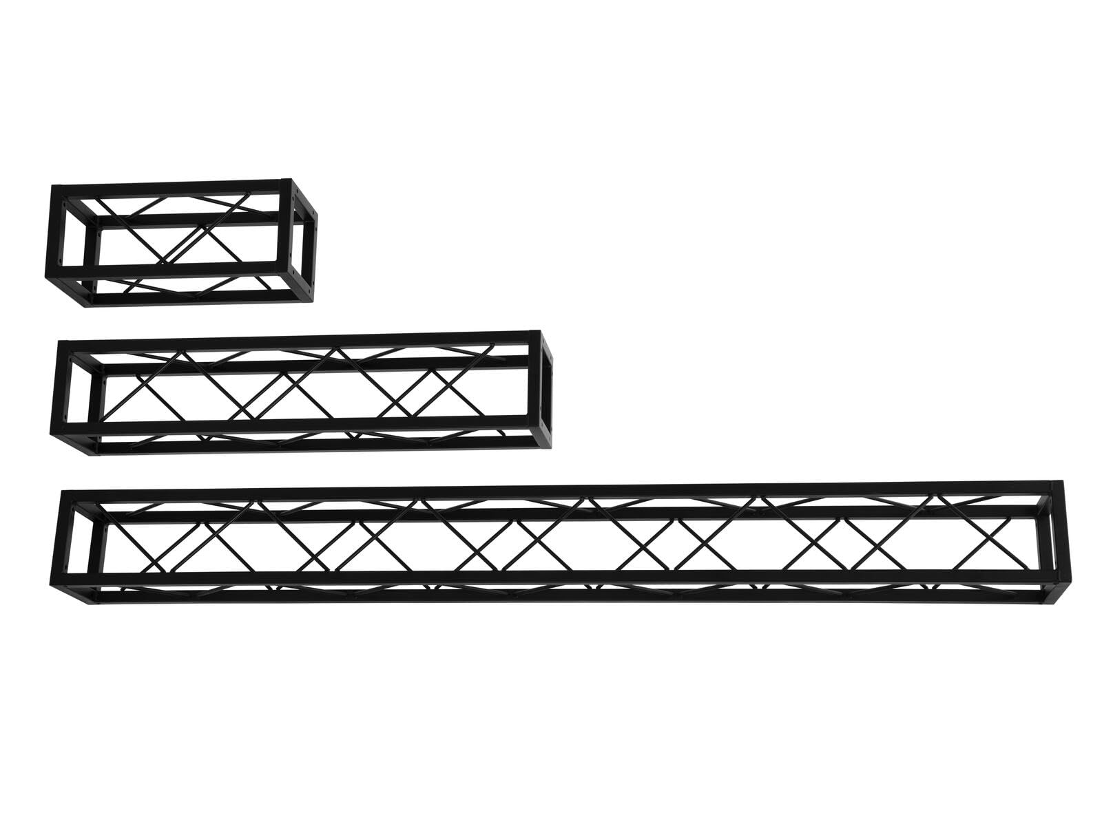 DECOTRUSS Quad ST-1000 Traverse schwarz | Dekorative Vierecks-Traverse
