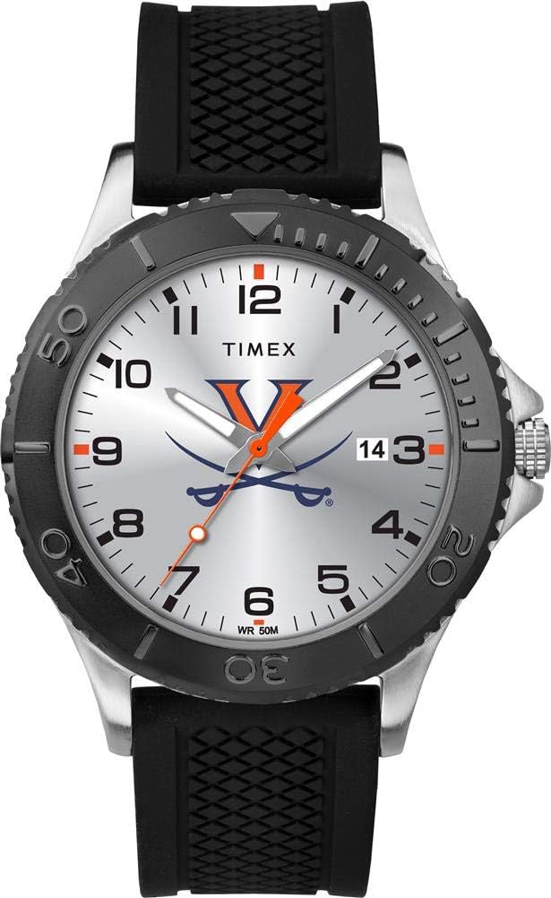 Timex Tribute Men's Collegiate Gamer 42mm Watch – Virginia Cavaliers with Black Silicone Strap