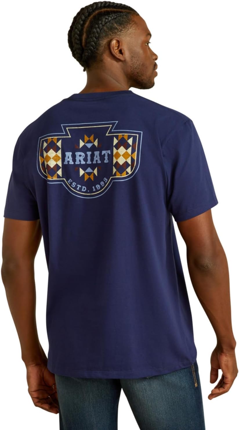 Ariat Mens Ariat Woven West T-Shirt - Image 2