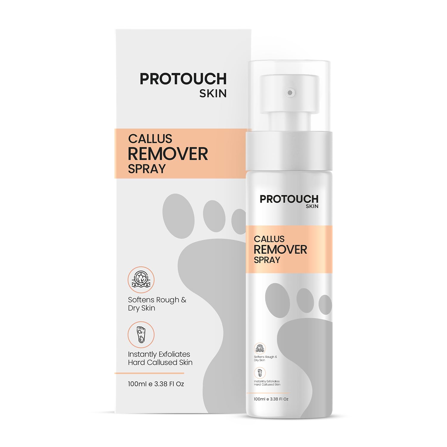 PROTOUCH Callus Remover Spray | Natural Exfoliation with Green Tea Extract and Aloe Vera Extract | Nourishing Coconut Oil & Olive Oil | Instantly Smooth, Soft Feet | 100ml-picture-11