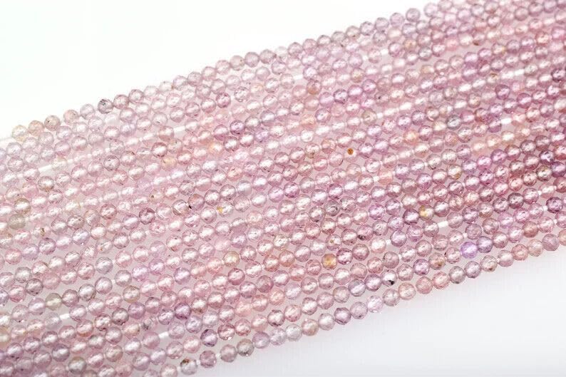 Spinelle rose perles AAA facettées 2mm de qualité gemme supérieure pour bijoux d'exception - 6