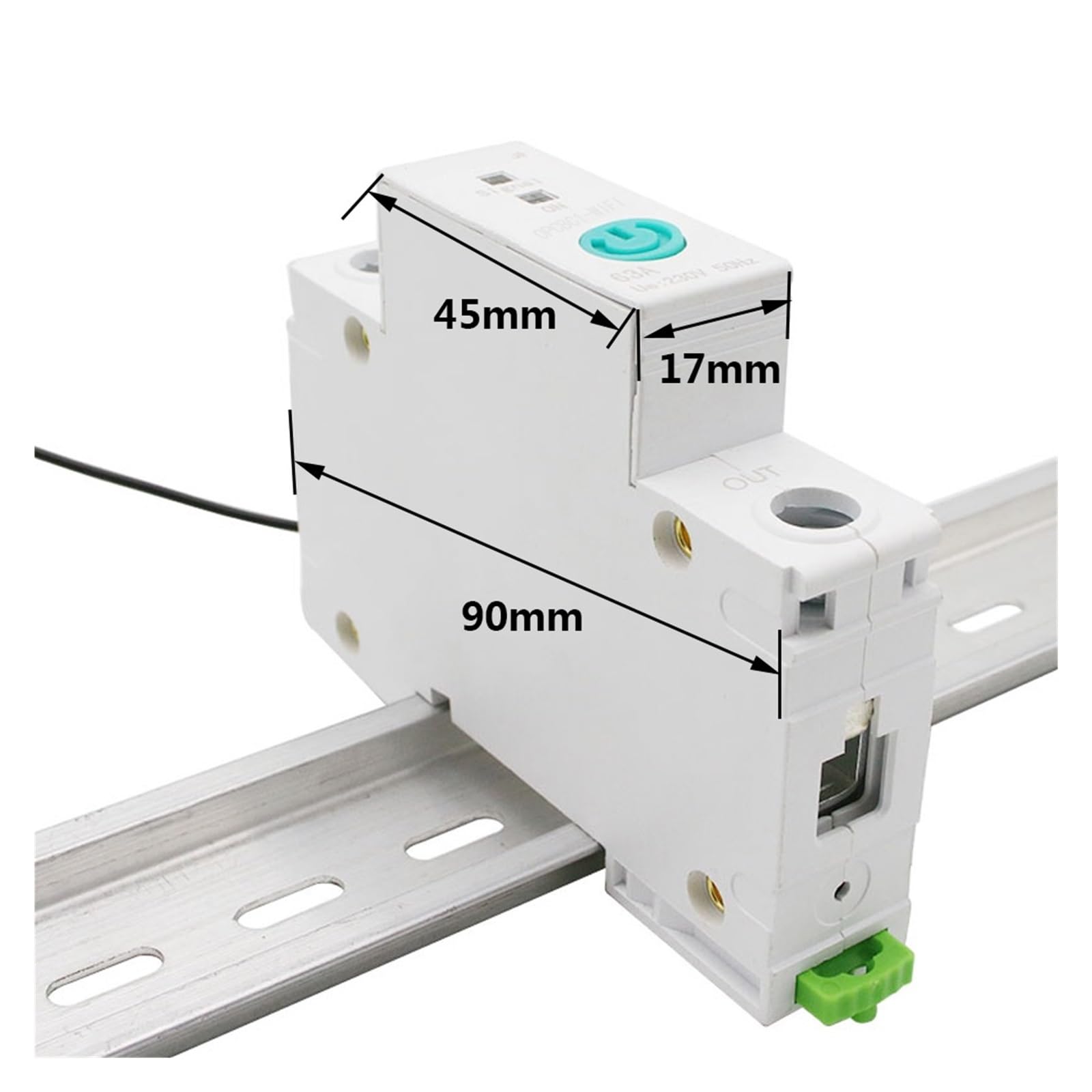 Interruptor Automático, Medidor de energía inteligente con carril Din 1P, consumo de energía, medidor de KWh, interruptor de circuito, voltímetro de relé for hogar inteligente (40A)