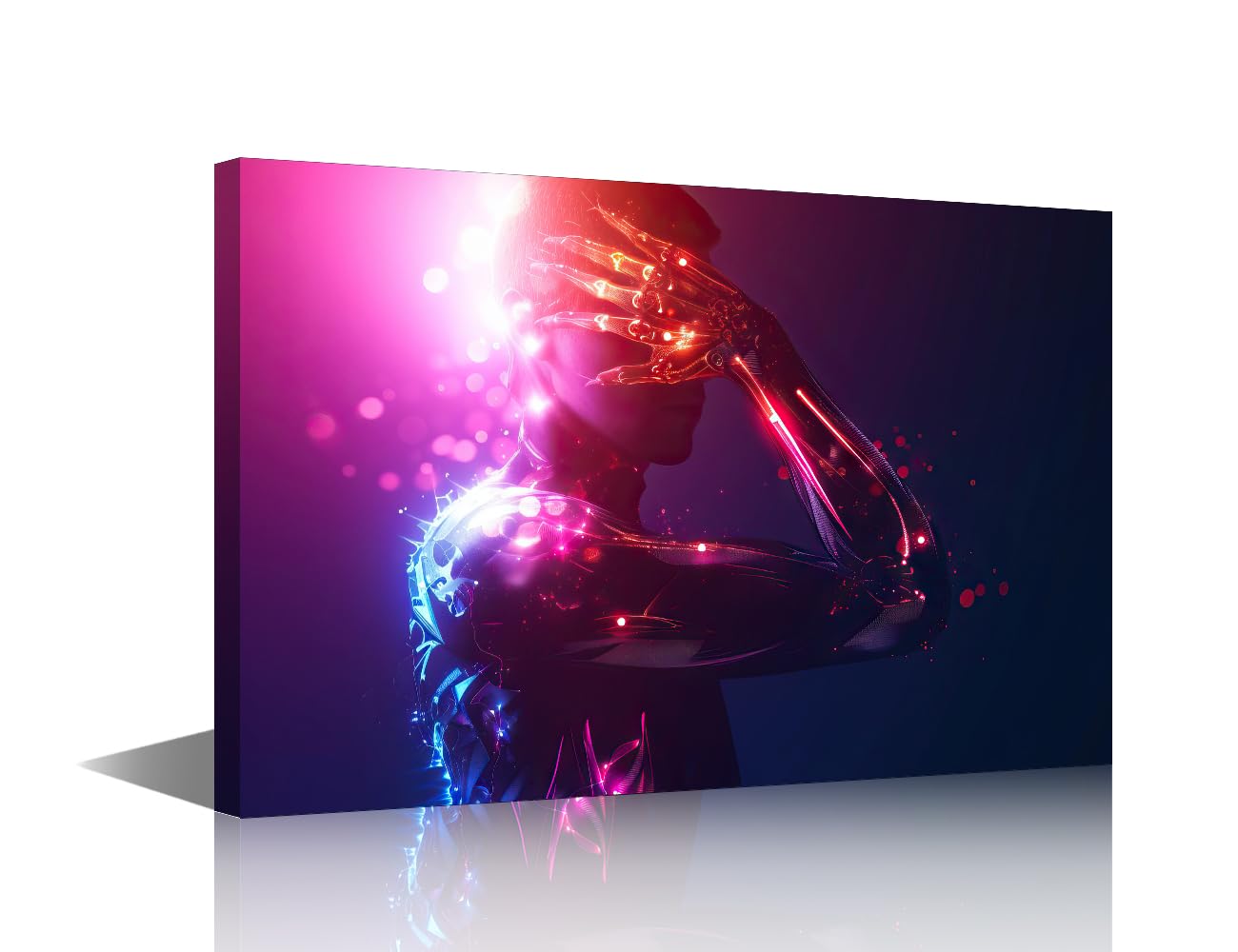 Arm Pain Poster Wall Art Person with Arm in Sling Pictures Canvas Prints for Doctor's Office X-ray Room Wall Decor for Hospital Wall Decoration Framed Ready to Hang 12"Wx 18"H