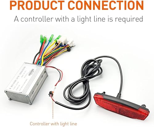 Miniatura 4 de Ebike Rear Tail Light,Ebike 6V-60V LED Riding Tailight,Motorcycle Led Light Equipment Waterproof Connector for Electric Bike Accessories