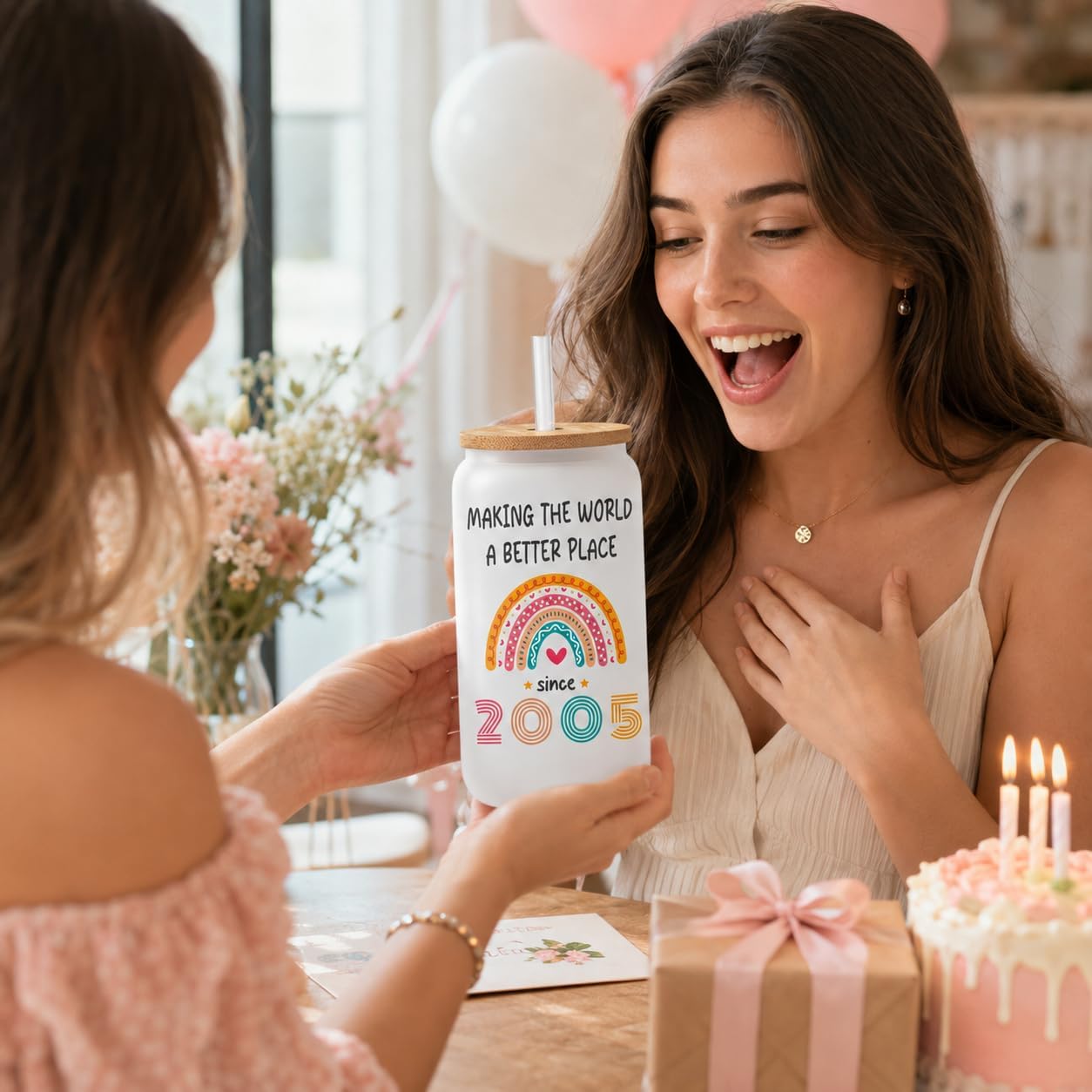 Vivulla68 21st Birthday Women 2005 Frosted Glass, Presents Ideas