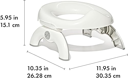 Vista 7 de OXO Tot Orinal portátil 2 en 1 Go con bolsa de viaje, asiento de orinal de viaje para niños pequeños Drizzle,Blossom,Crepúsculo