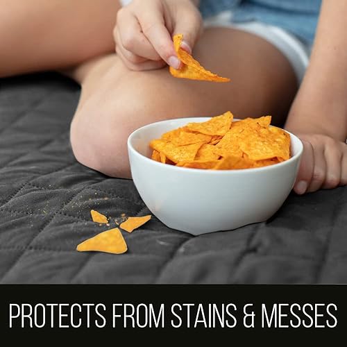 Vista 112 de Sofa Shield Funda de sofá con correa, reversible, resistente a las manchas y al desgarro, funda acolchada de microfibra, lavables, asiento de 78