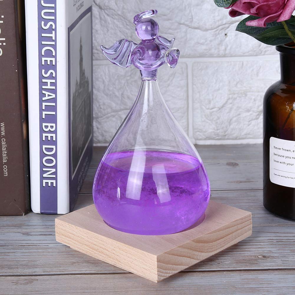 Storm Glass Weather Predictor, Round Glass Barometer Bottle