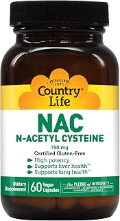Country Life - NAC (N-Acetyl Cysteine), 750 mg - 60 Vegetarian Capsules