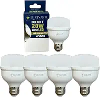 Kit Lâmpadas Led Bulbo 20w E27 Branco Frio Bivolt Inmetro Luminarte (Kit 5 Unidades)