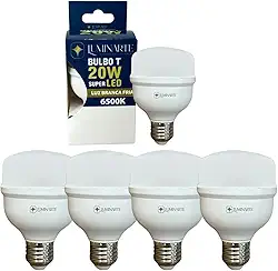 Kit Lâmpadas Led Bulbo 20w E27 Branco Frio Bivolt Inmetro Luminarte (Kit 5 Unidades)