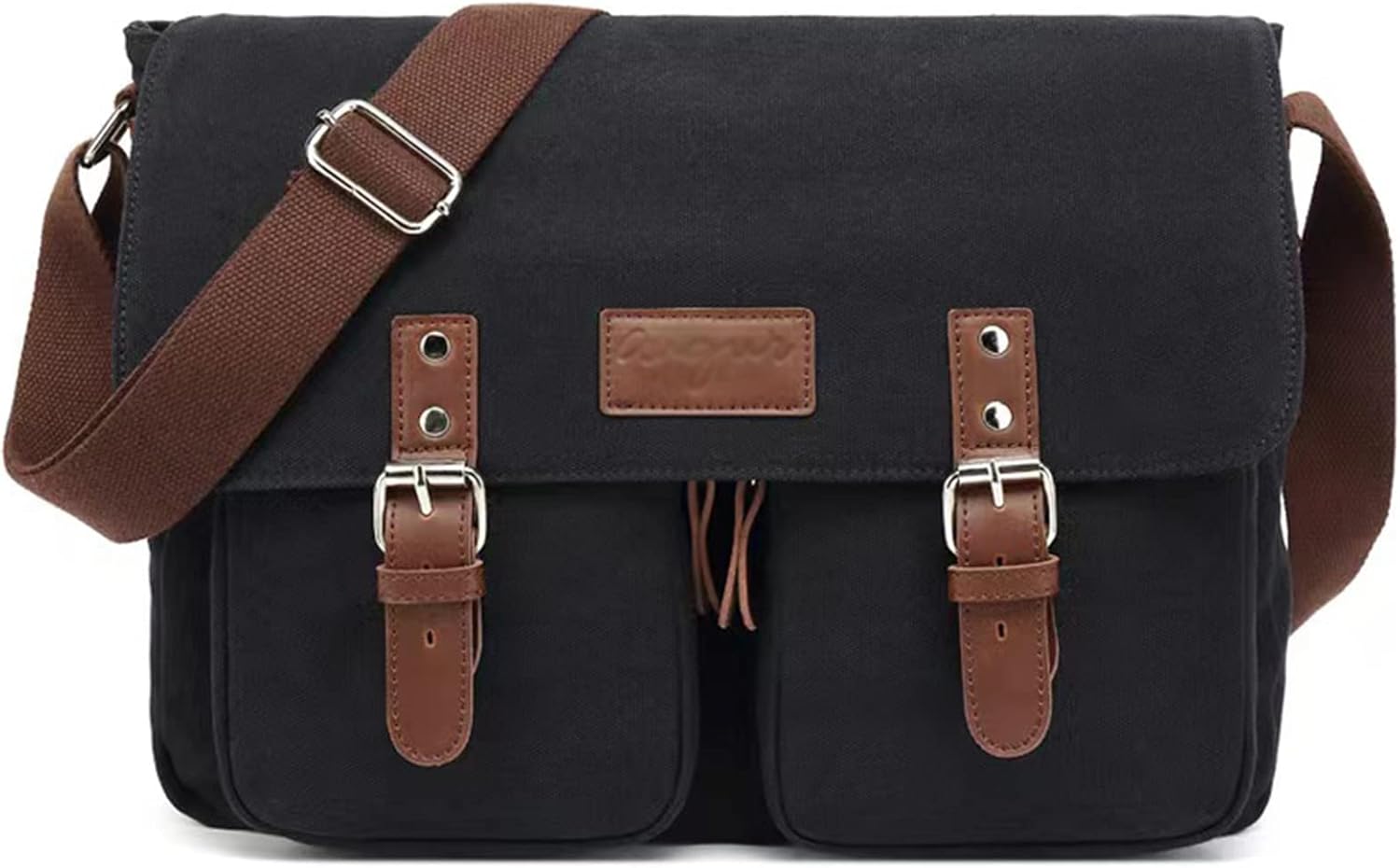 YEHOVRIA Messenger Bag Canvas Satchel Shoulder Bag Cross Body Bag, 15.6 inch CrossBody