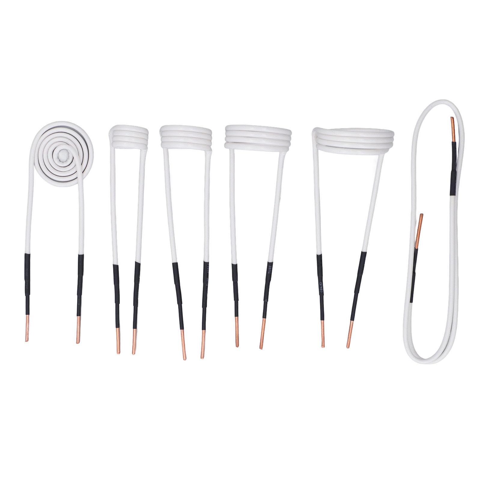 Yosoo Health Gear Induction Heater Coil Kit, 6 Pcs 2.5mm Brass Conductor Coils for Rusty Bolt Removal, 20/30/40/50mm Flat Type Wires with Storage Box, Flexible High-Frequency Heating Coils