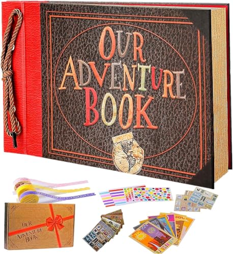 Adventure Book Scrapbook DIY Handmade Retro Style Travel Souvenir, 11.92