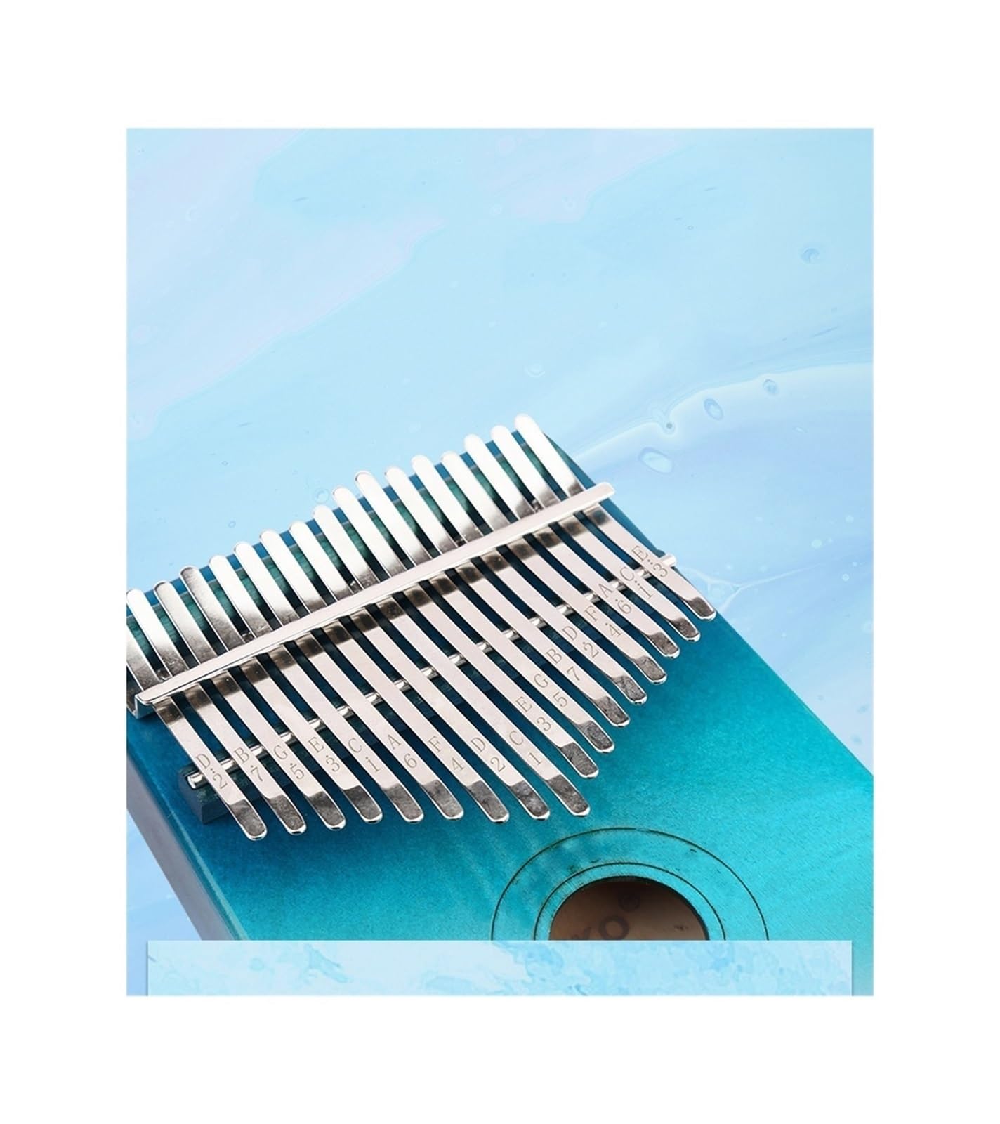 Kalimba Miniinstrument pięciopalcowy Pianino palcowe malowane 3D Fortepian kciukowy 17-tonowa kalimba dla początkujących