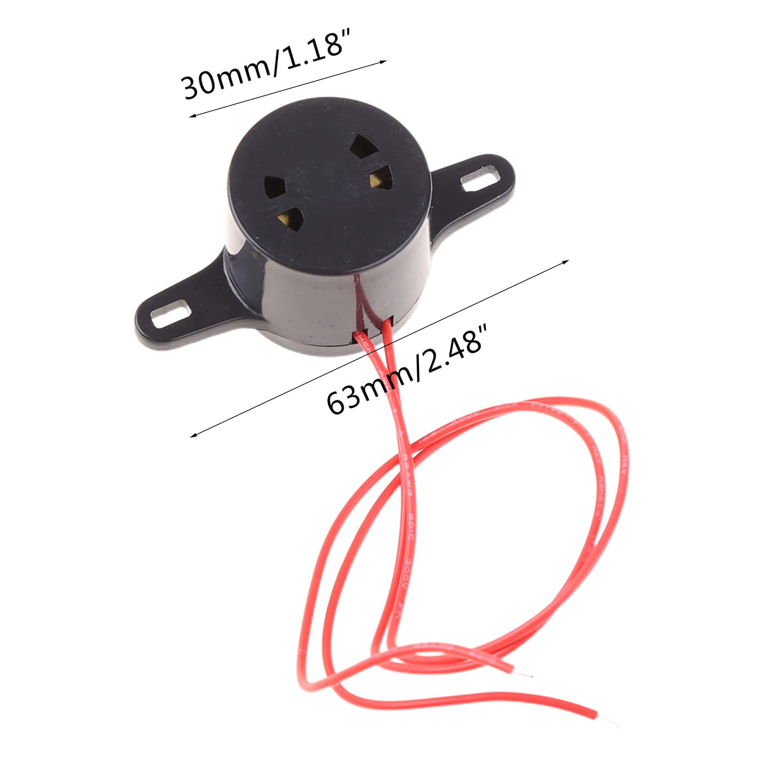 Allarme cicalino AC 220V Cicalino elettronico Allarme Continuo Sirena Impermeabile Segnale Acustico di Allarme per la casa, la Scuola, l'ospedale Nero