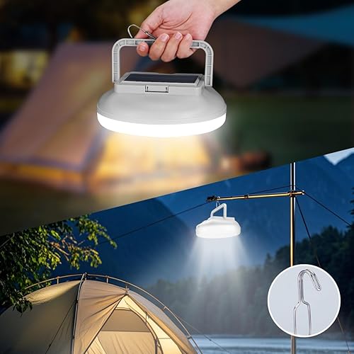 Miniatura 9 de Luz solar de camping de 4500 lm, linterna portátil para camping, luces impermeables para tienda, lámpara recargable por USB brillante para acampar