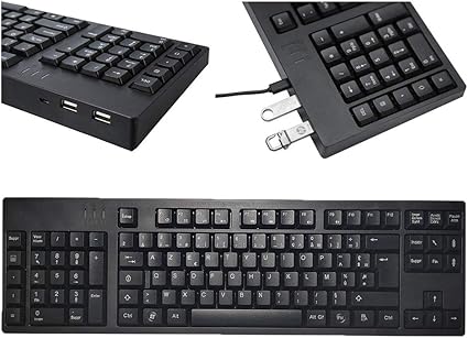 Amazon 左利き用キーボード テンキーが左側 リターンキーが左右の違い A Bバージョン 左利きテンキー 有線キーボード 財務設計予算ストックオフィス ブラックa 右に入る Mustbe Strong テンキー 通販