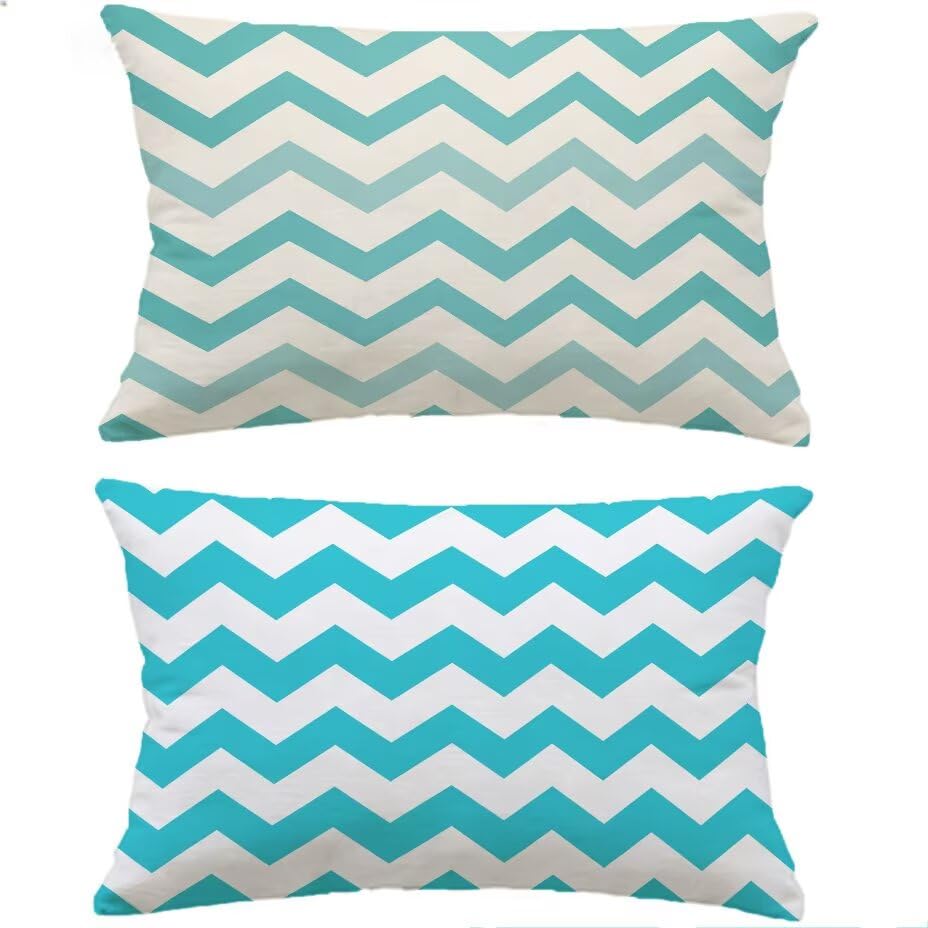 Housse de Coussin Extérieur 60x90 Rectangulaire et Imperméable Bleu