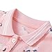 UNIYOUTH Girl's Polo Dress, Ruffle Pique Shirtdress School Uniform for Kids Toddler Baby Children with Short Sleeve, Pony-Pink, 7T