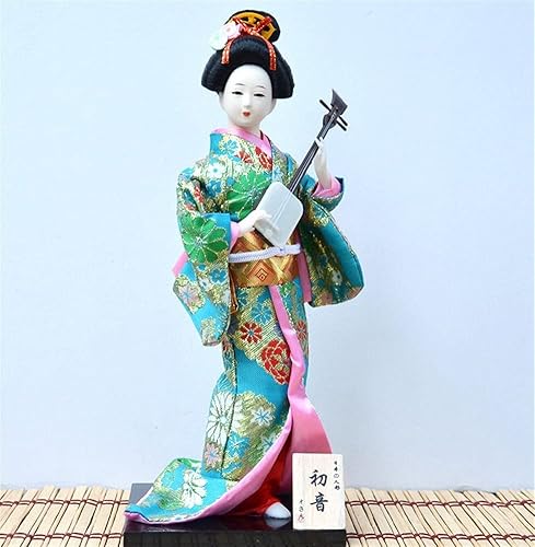 Decorations 30cm Kawaii Hand Make Japanese Geisha Kimono Doll Sculpture Japanese House Figurine Home Room Decoration Collection (Color YJ-Y66)