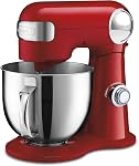Cuisinart Precision Master 5.5-Quart Tilt-Head Stand Mixer, 12 Speed, 500W, Includes Bowl, Dough Hook, Chef's Whisk and Flat Mixing Paddle, Red (SM-50RC)