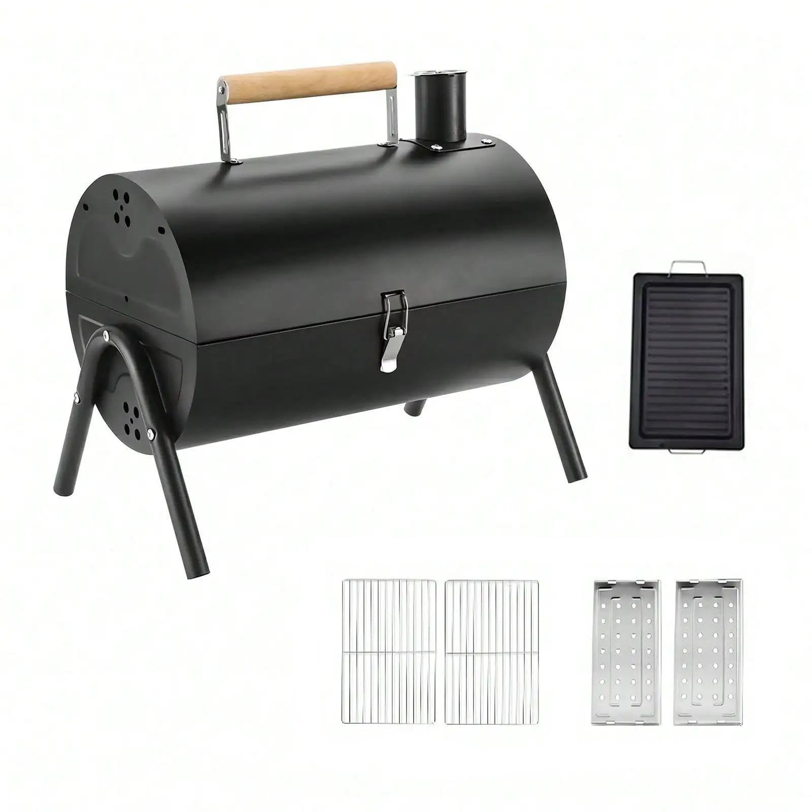 Barbacoa Portatil Parrilla de barbacoa carbón portátil doble capa