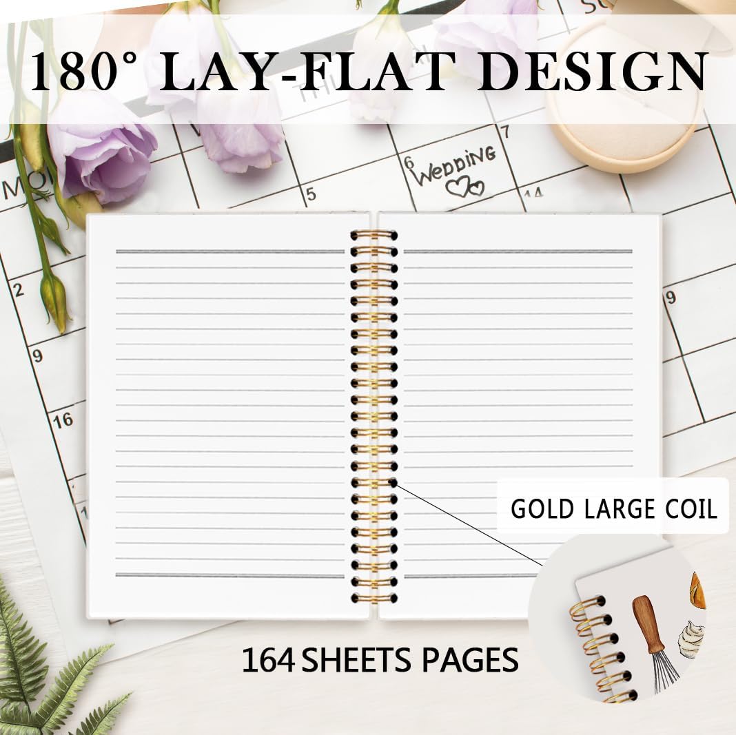 nvucamd Gram Gifts Recipe Spiral Notebook, Gram Grandma Blank Journal Cookbook, Recipe Book to Write in Your Own Recipes, Mothers Day Birthday Gifts Journaling Notebooks for Kitchen, 5.5x8.7 Inch image 4