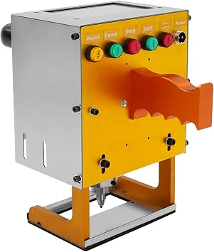 Handheld Touch Screen Marking Machine 80 x 30mm, 120W Electric Metal Engraving Machine Two Levels Force Adjustment Portable Dot Peen Marking for VIN Code, Letters, Numbers