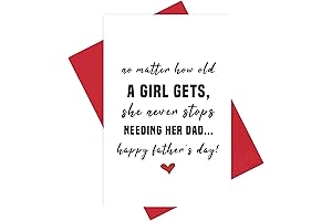 Sweet Father's Day Card from Daughter, Unique Birthday Card for Daddy, Never Stop Needing Dad