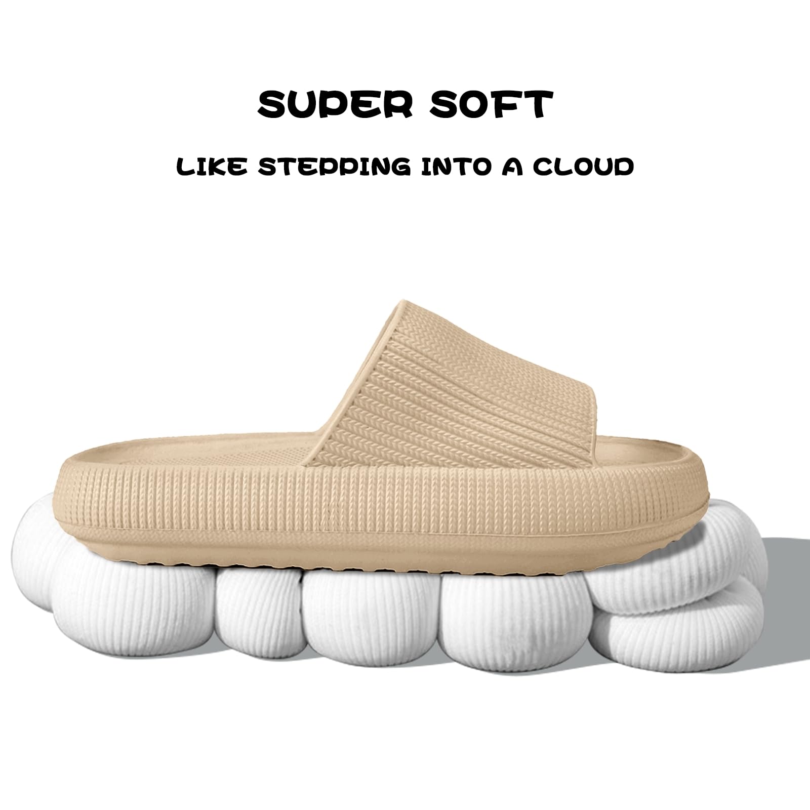 Calish Ciabatte Uomo Donna Casa Aperte Pantofole Comode Slide Ciabatte Nuvole Ultra Morbide Pantofola Sandalo Estive Ciabatte da Mare Spiaggia Piscina Unisex
