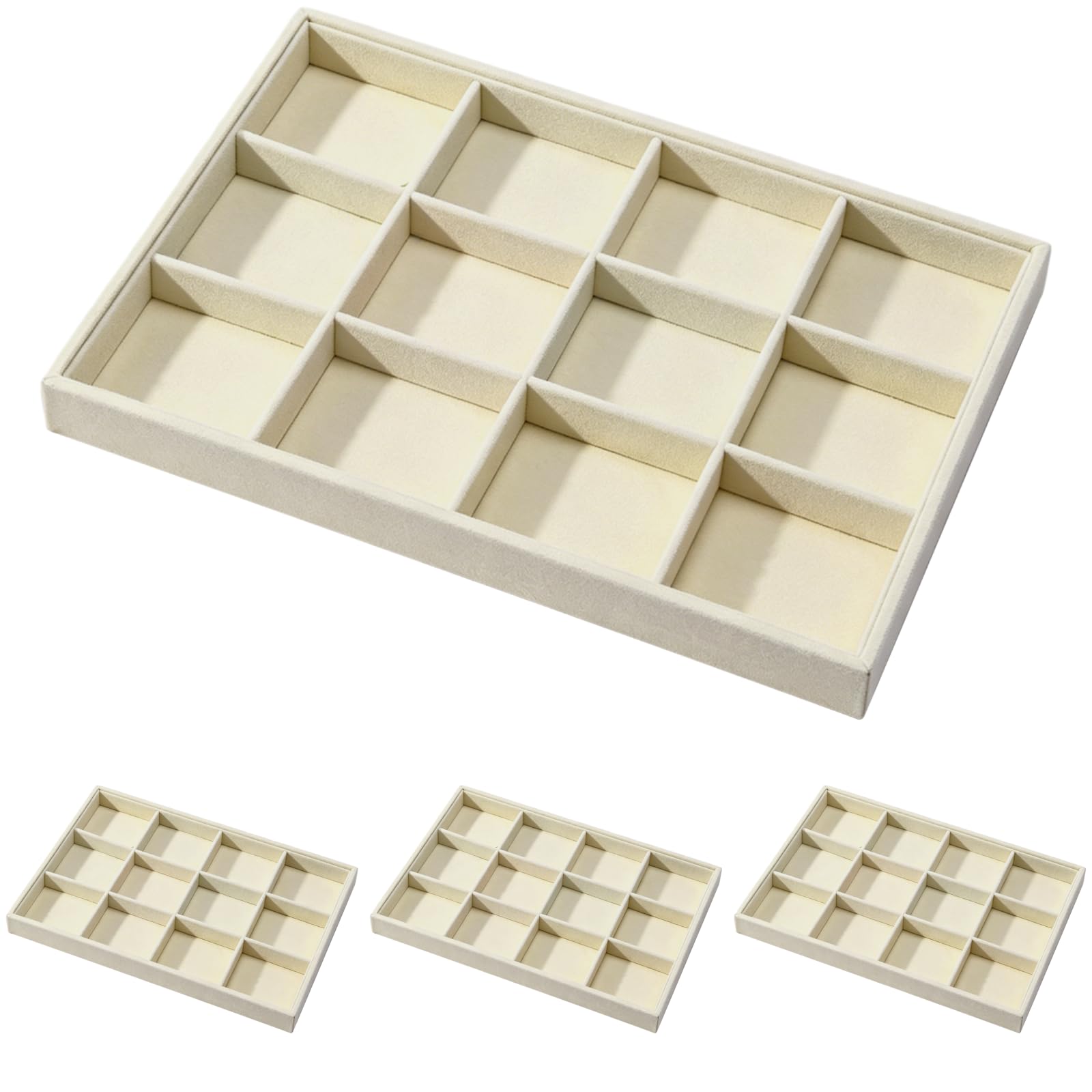Écrin velours beige haut de gamme pour montres et bracelets