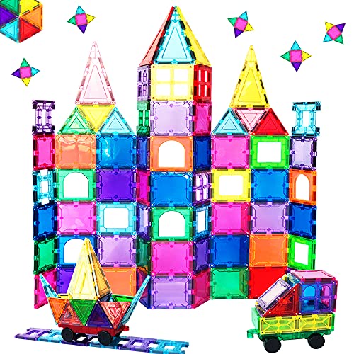 TalentGifts Magnetic Tiles; Magnetic Building Blocks; Magnetic Blocks; Montessori Learning Building Toys; Educational STEM Toys; Magnet Tiles; Magnets for Kids; Kids Toys; Toddlers Toys Ages 3+