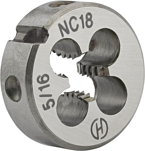 Vista 3 de 5/16 "-18 UNC HSS Tap And Die Set, 5/16 x 18 UNC Macho de rosca de máquina y UNS Rosca redonda Die mano derecha