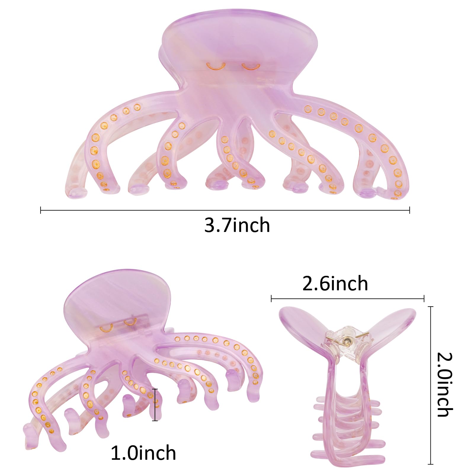 Amazon.co.jp: Hapdoo タコ ヘアクリップ かわいい 動物 バンス