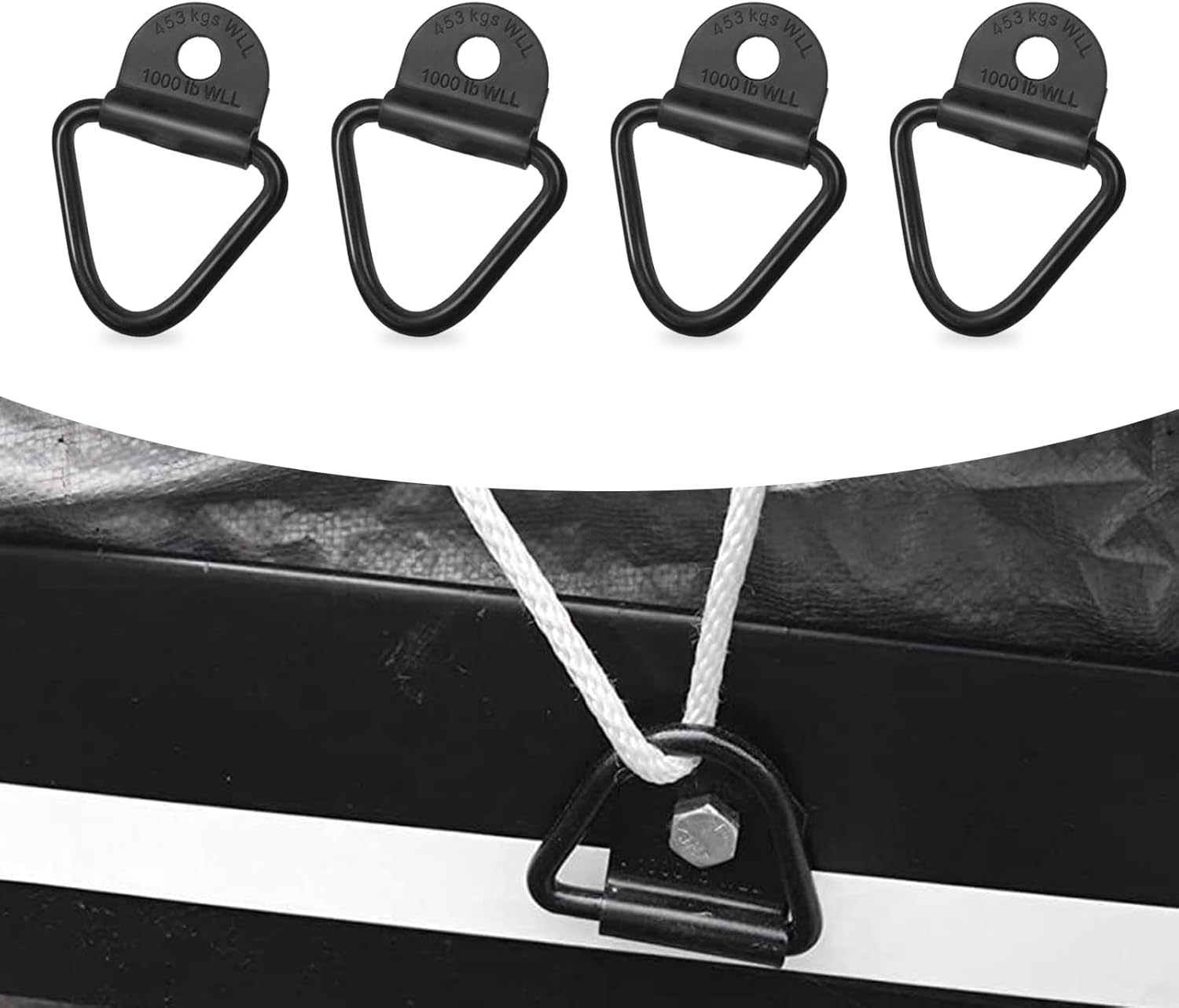 GKmow 4 PCS VShaped Car TieDown Anchors, Durable