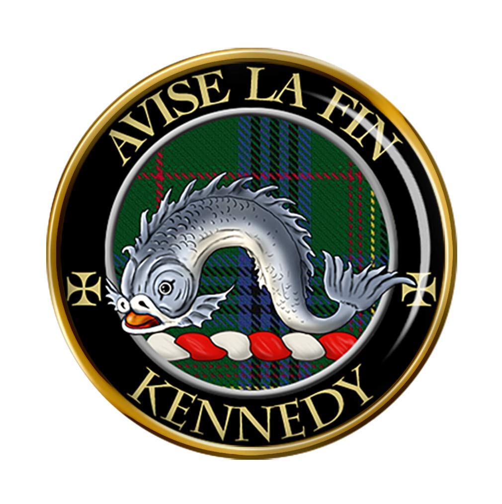 Family-Crests.com Men's Gold Kennedy Scottish Clan Pin Badge