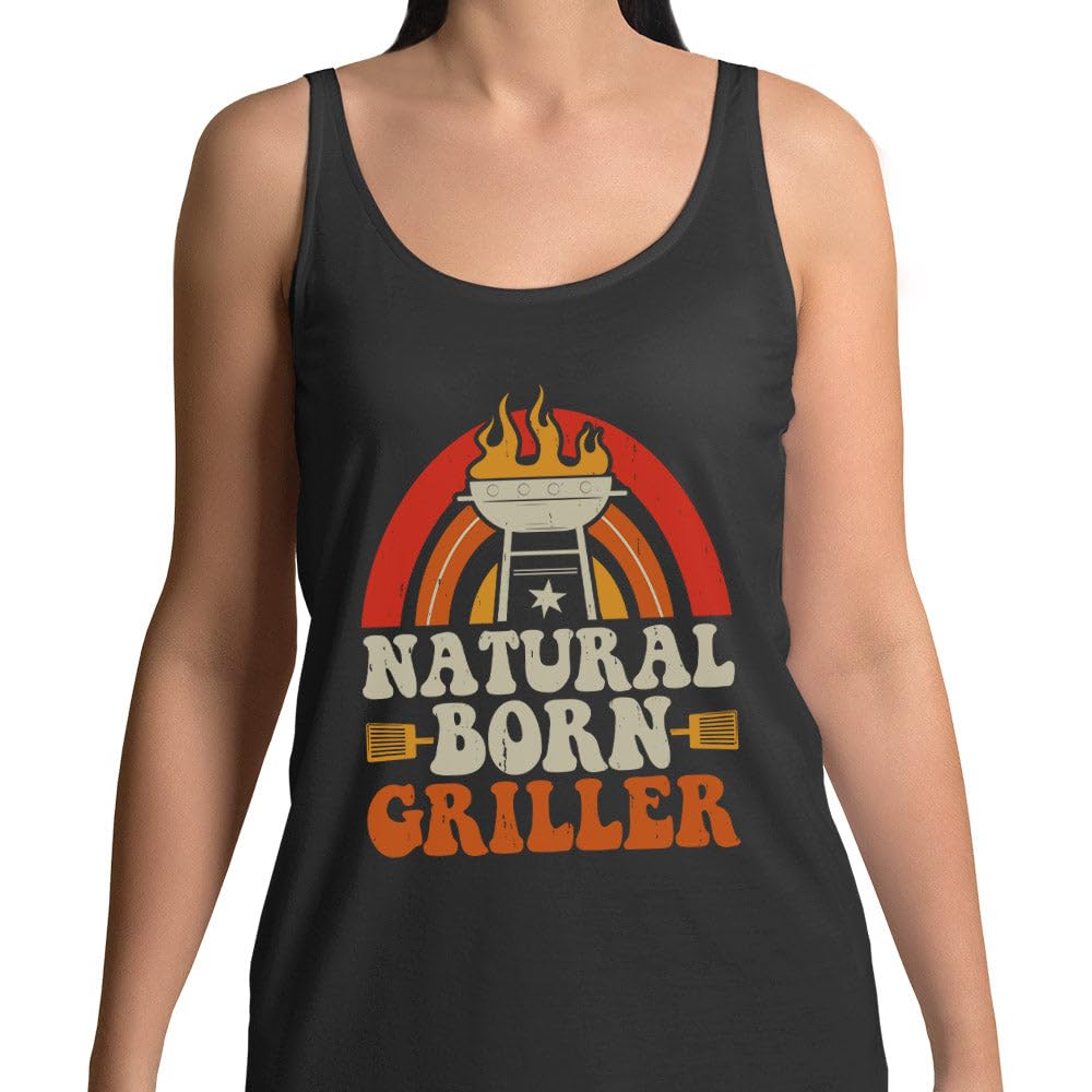 Natural Born Griller Tank Top Unisex Medium Black