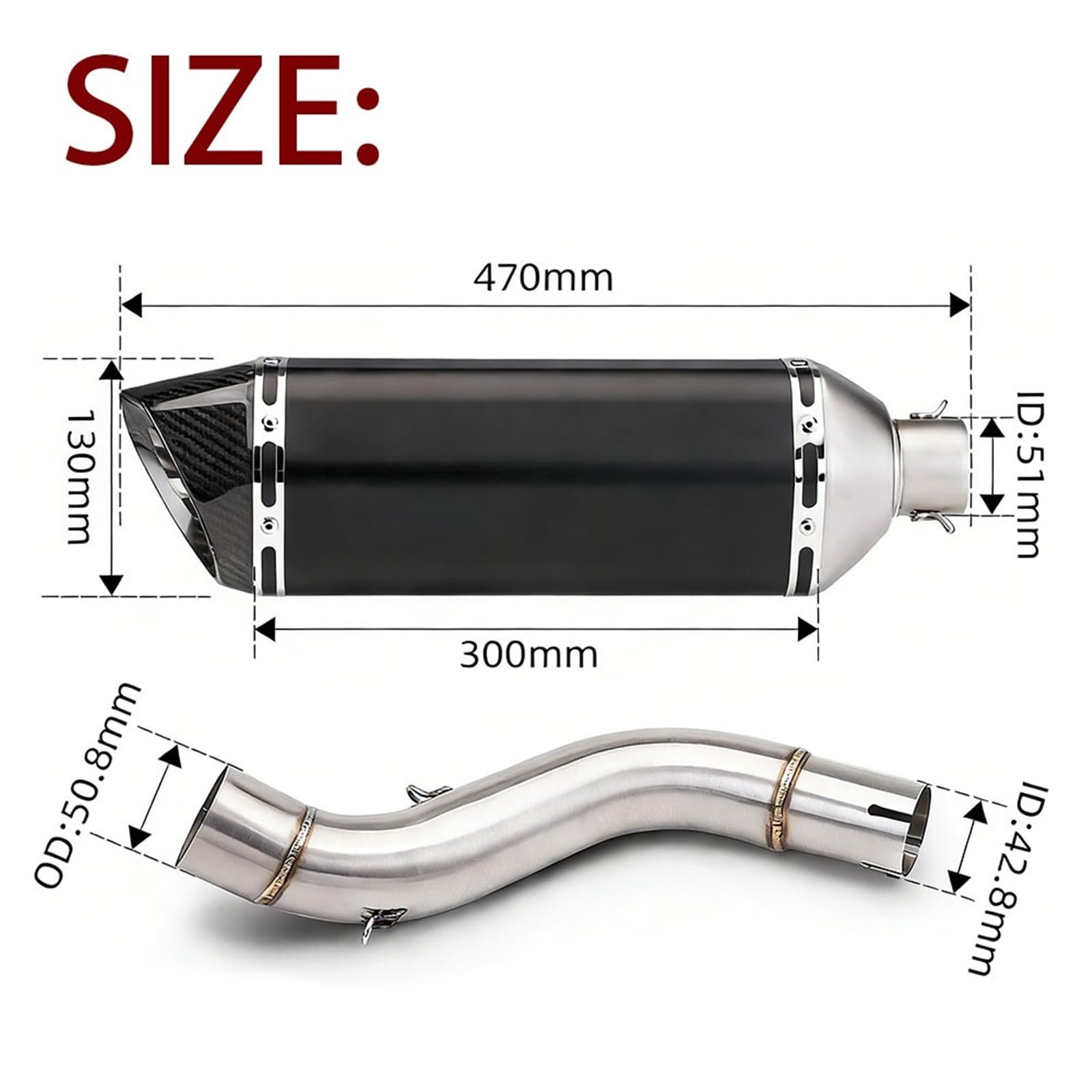 Tubo Medio de Escape de Motocicleta para CFMOTO 700MT