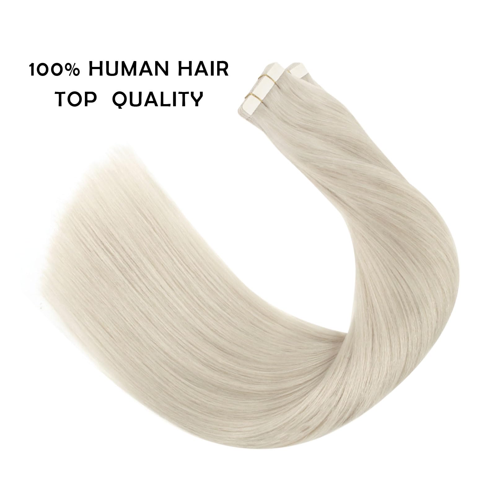 Sassina Tape in Extensions Echthaar 50cm Unsichtbare Blond Extensions Tape in Haarverlängerungen Echthaar Unsichtbare Nahtlose Skin Weft Tape in Echthaar 50g #1000 20 Stück
