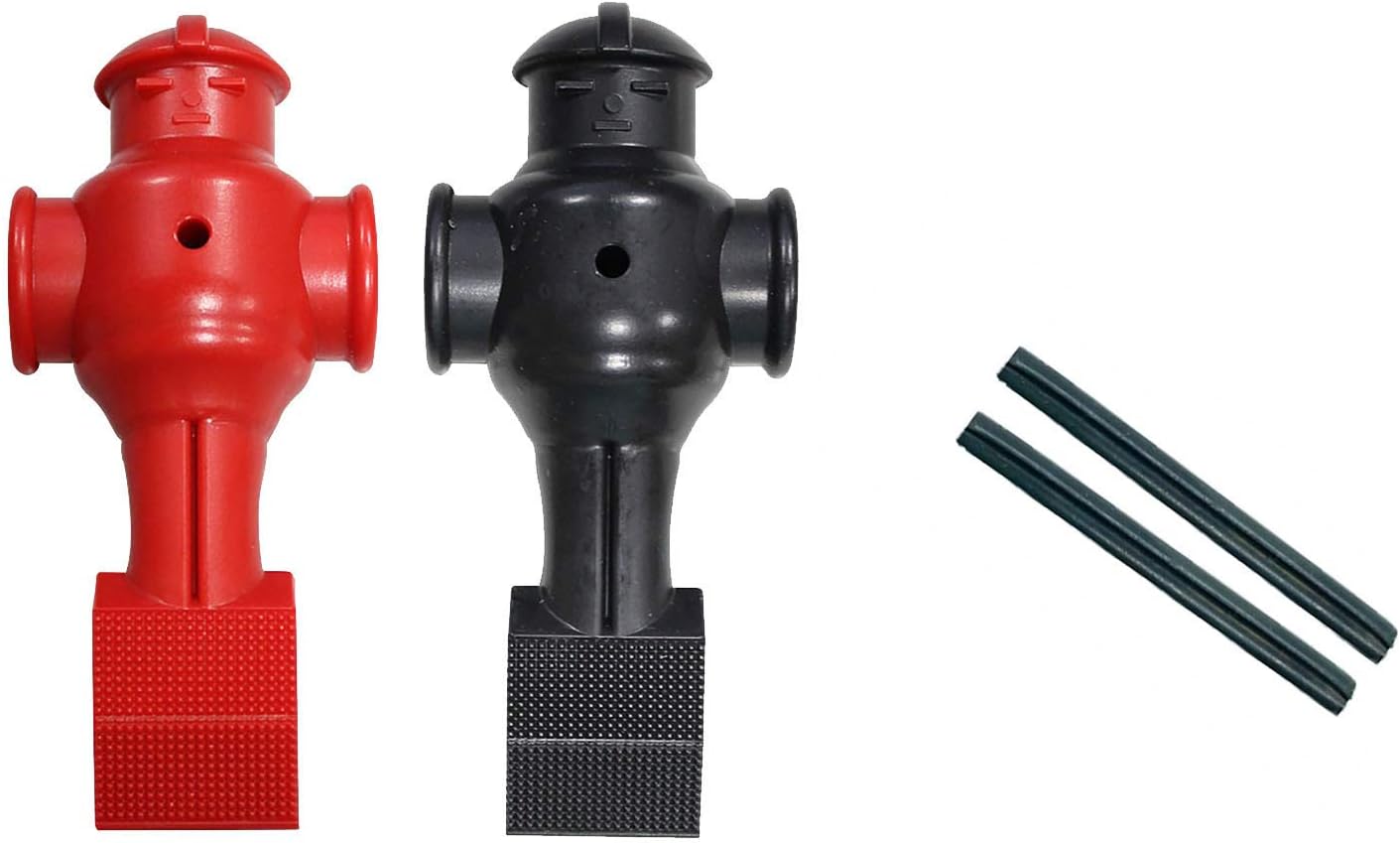 1 Red & 1 Black Foosball Men with Roll Pins