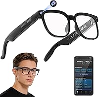 Vista 1 de Lentes inteligentes AI con cámara, video HD 4K y captura de fotos, traducción en tiempo real, gafas de grabación con asistente de IA, audio de oído