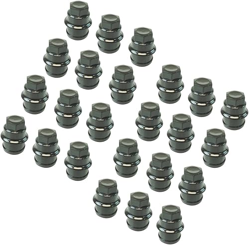 Juego de 24 tapas de tuerca de rueda de plástico negro para Chevrolet GMC Cadillac Truck Nuevo