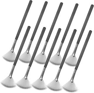 10pcs Facial Fan Esthetician Brush Face Makeu...