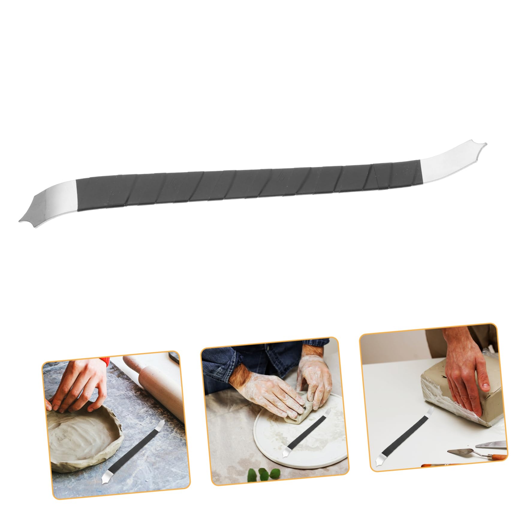 HOMSFOU 5 Pezzi Strumento per Argilla con Dettagli Curvi e Sicuri Utensile per Scolpire e Rifinire Progetti Artistici Argilla Polimerica Strumento Resistente e Pratico per Creativo