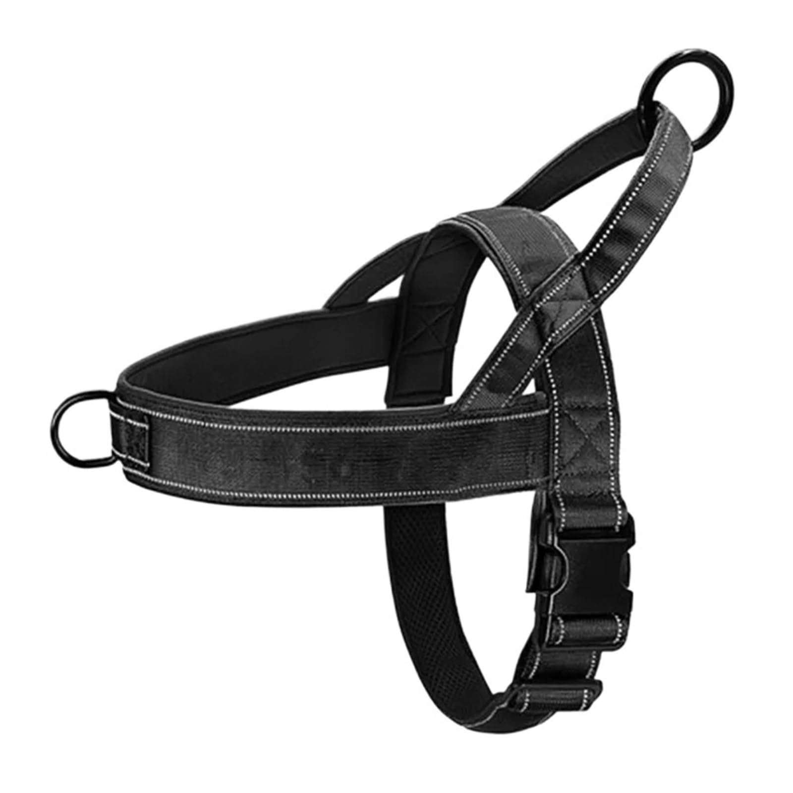 Arnés for Perros antitirones Ajustable Compatible con Grandes, Chaleco de Entrenamiento al Aire Libre asa(Black,L)