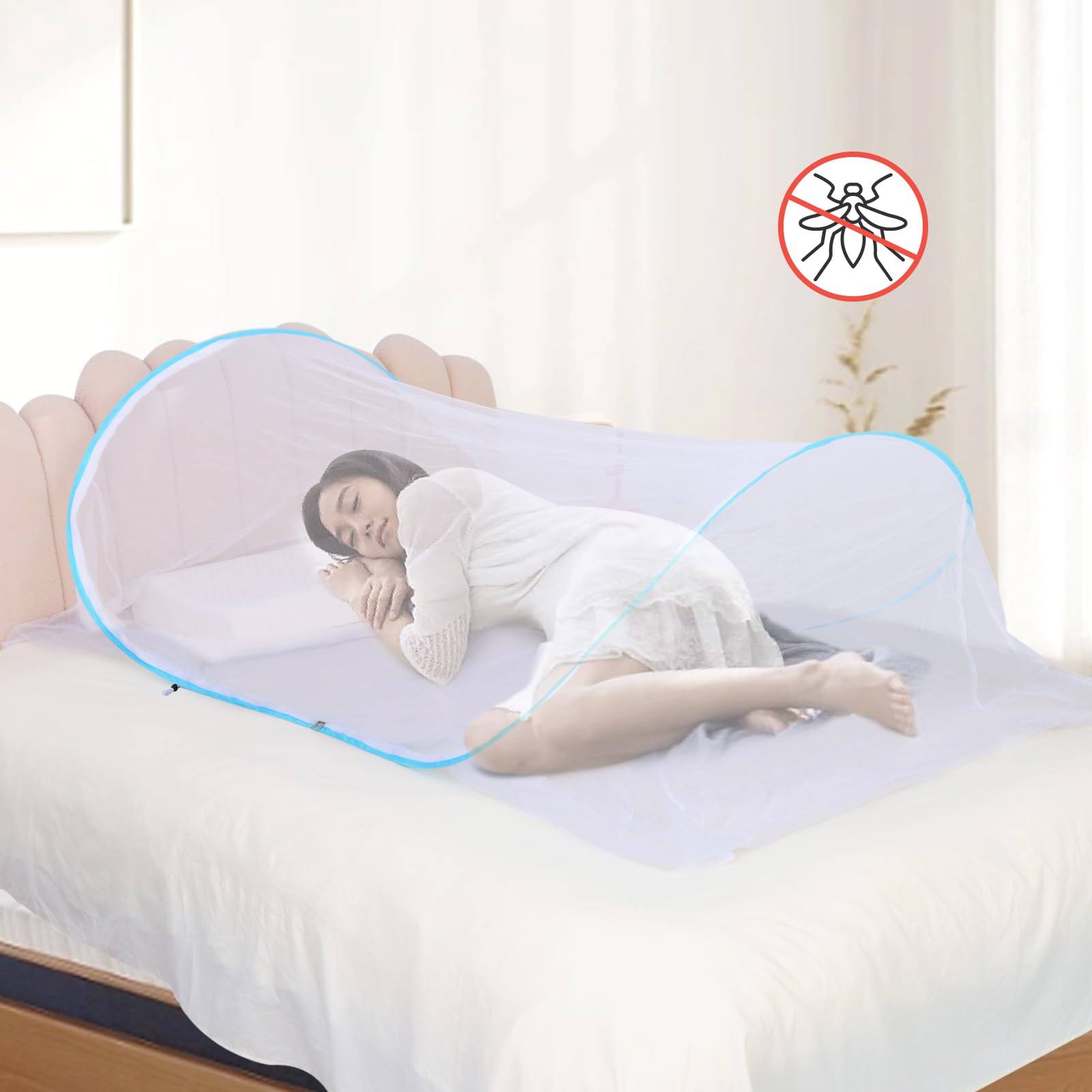 ABCDipper Travel Mosquito Net Foldable Pop Up Bed Net Outdoor Canopy Camping Tent Girls Bedroom Decor Accessories for Adults Kids Children - Image 3