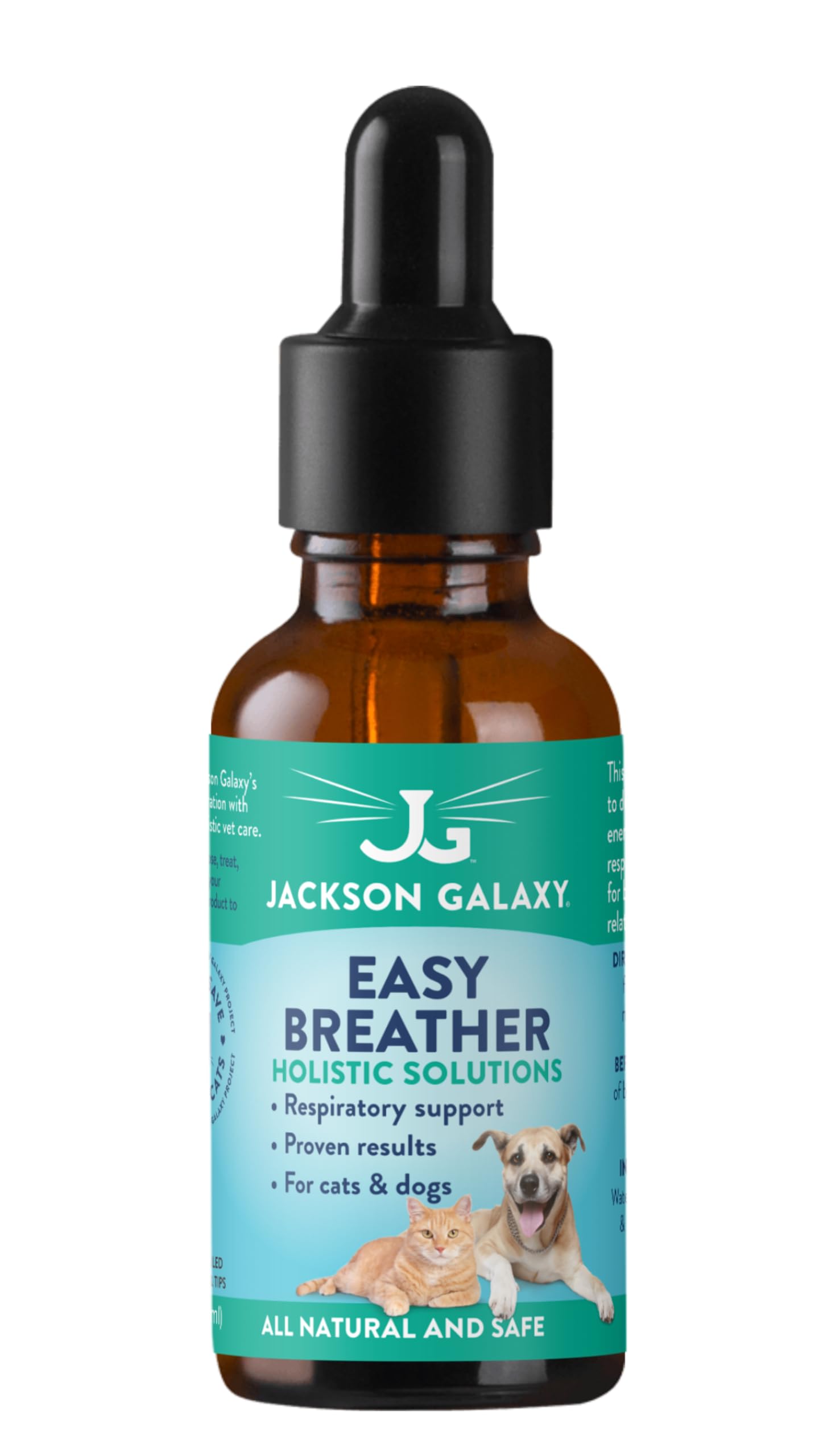 Jackson Galaxy: Easy Breather (2 oz.) - Pet Solution - Detoxify and Discharge Toxins - Can Aid with Respiratory Issues (Allergies, Asthma,etc.) - All-Natural Formula - Reiki Energy