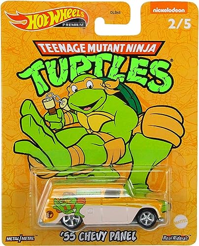 Hot Wheels 2022 Premium TMNT Set de 5 Vehículos 1:64 miniatura 3